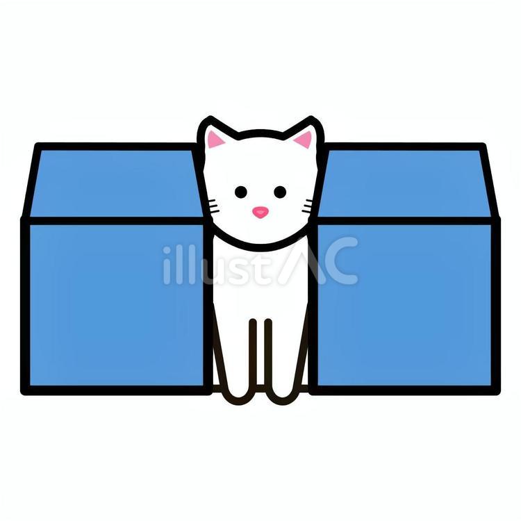 間の位置 位置,箱,猫のイラスト素材