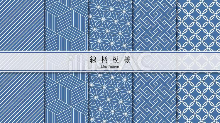 シームレスパターン「線柄模様」 和柄,模様,シームレスのイラスト素材