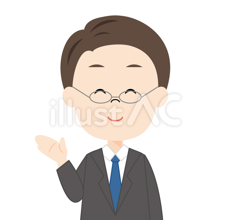 男性スーツ（案内） 人物,男性,若いのイラスト素材