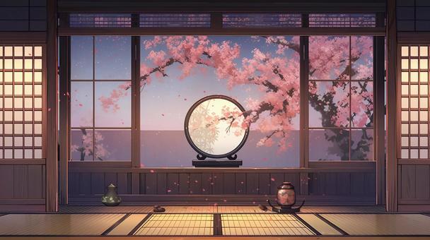 Japanese style room scenery, landscape, japanese style, room, JPG
