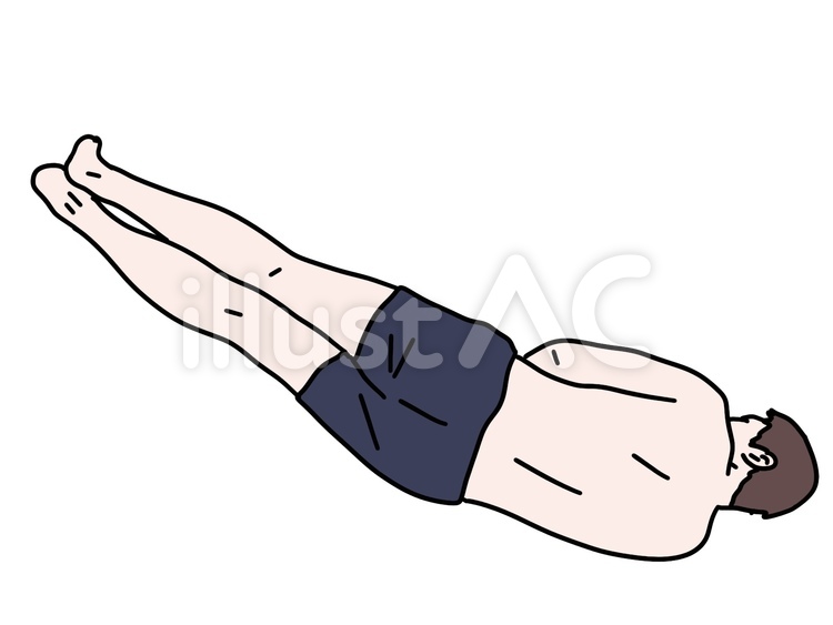 男性　寝る　姿勢　パンツ　裸 人物,白背景,手描きのイラスト素材