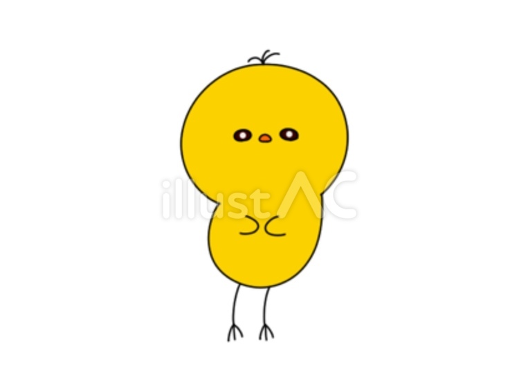 ぼっーとするひよこ ひよこ,動物,かわいいのイラスト素材