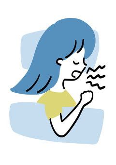 いびきをかいて寝る女性 いびき,睡眠時無呼吸症候群,睡眠,うるさい,女性,シンプル,ラフタッチ,手書き風,イラスト,ベクターのイラスト素材