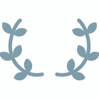 【そのまま使える】月桂樹 【そのまま使える】月桂樹 月桂樹,葉っぱ,葉,ツル,植物,囲み,ポイント,アイコン,素材,イラストのイラスト素材