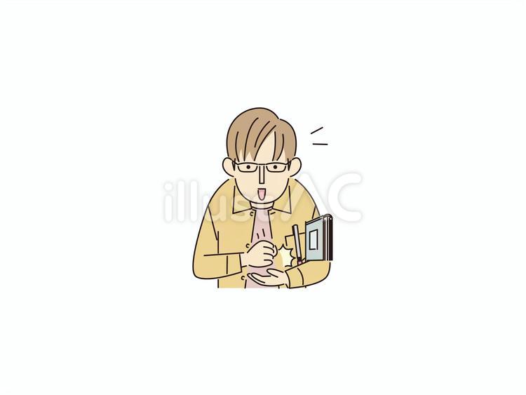 納得する男性教師 男性教師,理解,承認のイラスト素材
