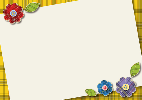 フレーム_タータンチェック黄 黄,背景,フレーム,模様,タータンチェック,チェック,格子柄,モダン,飾り枠,装飾のイラスト素材