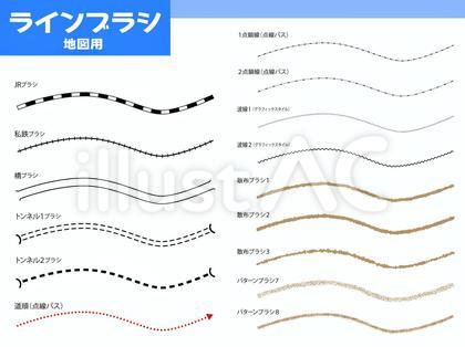 地図用ラインブラシ他