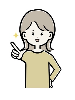 ビシッと指をさす女性 女性,指さし,指をさす,正面,決めポーズ,ドーン,選択,選ぶ,指摘,笑顔のイラスト素材