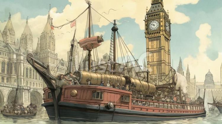 中世イギリス海軍 イギリス,海軍,船のイラスト素材