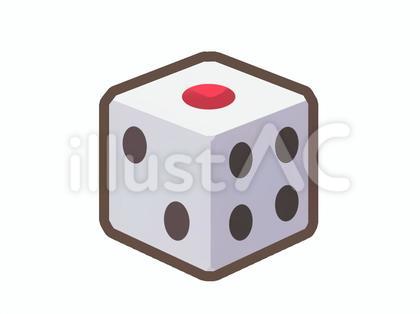 サイコロ アイコン 線あり