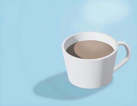 3Dのコーヒーカップ　アイキャッチ画像 コーヒー,マグカップ,カフェ,休憩,お茶,ココア,紅茶,コップ,アイキャッチ,ブログのイラスト素材