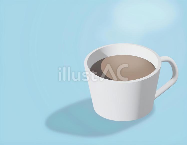 3Dのコーヒーカップ　アイキャッチ画像 コーヒー,マグカップ,カフェのイラスト素材