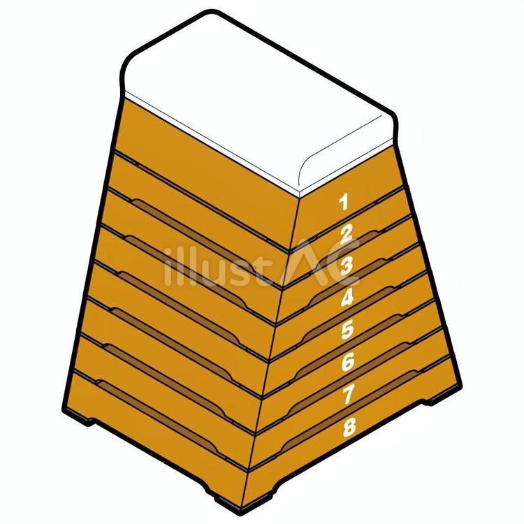 跳び箱(8段) 跳び箱,スポーツ,体育のイラスト素材