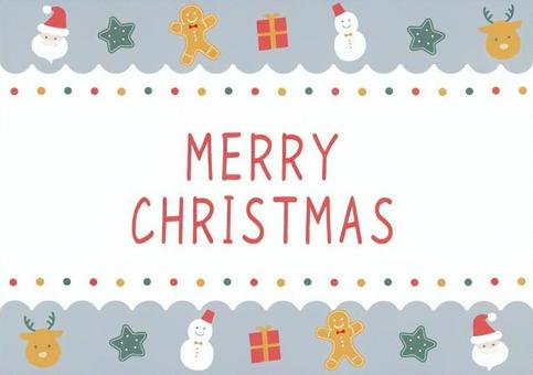 クリスマスポップフレーム３ クリスマス,サンタクロース,トナカイ,プレゼント,雪だるま,ジンジャークッキー,冬,11月,12月,1月のイラスト素材