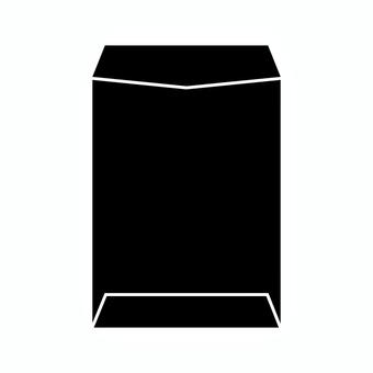 裏向きの角形封筒シルエット 封筒,文房具,角形封筒,和封筒,ビジネス,事務用品,シルエット,シンプル,挿絵,黒のイラスト素材