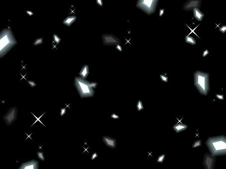 降り注ぐ青いキラキラと結晶のイラスト 氷,氷の破片,氷粒,キラキラ,輝き,光る,ベクター,イラスト,デフォルメ,素材のイラスト素材