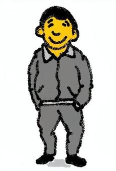 やさしい先輩 男性,仕事,優しい,笑顔,ポケットのイラスト素材