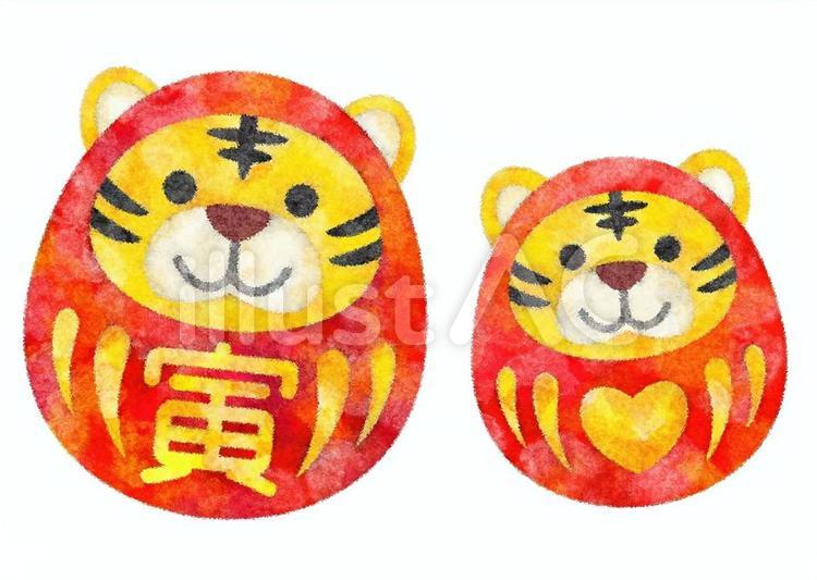 とらだるま4 寅,だるま,達磨のイラスト素材