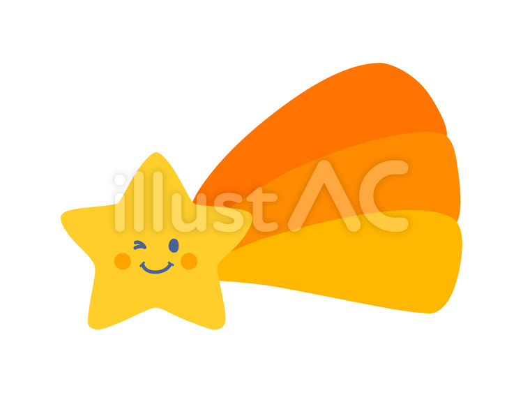 流れ星その２ 流れ星,七夕,夜のイラスト素材