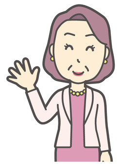  お金持ちマダム-114-バスト 笑顔,おばさん,中年,女性,富裕層,マダム,裕福,お金持ち,ミセス,おばちゃんのイラスト素材