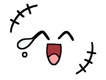泣き笑いのリアクション