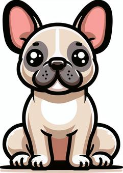 french bulldog sitting, , JPG, PNG and AI