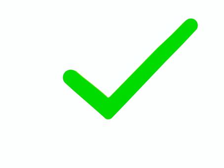 レ点のチェックマーク シンプル,3d,cg,レ点,目印,アイコン,済,緑,チェック,マークのイラスト素材