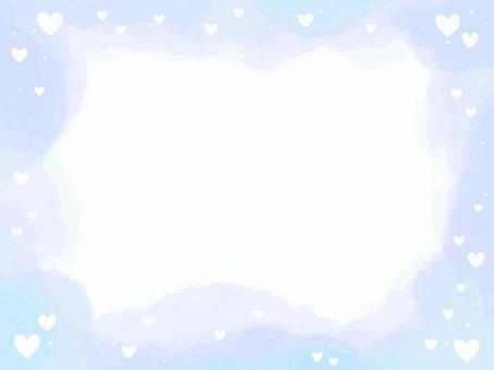 Fluffy blue and heart fancy background, , JPG, PNG and AI