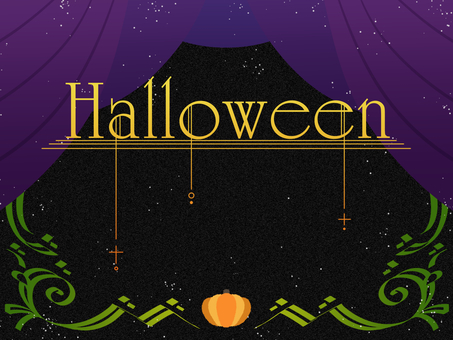 ハロウィン　壁紙　素材01 素材,壁紙,背景,フレーム,ハロウィン,秋,イベント,見出し,ゴシック,シンプルのイラスト素材
