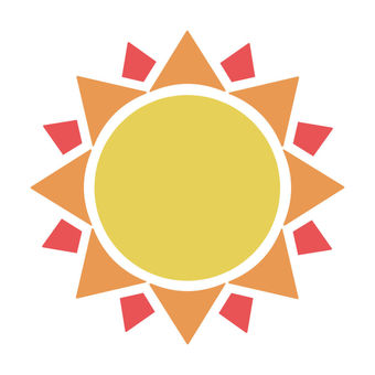 Easy-to-use flat sun 2, sun, tiny, weather, JPG and PNG