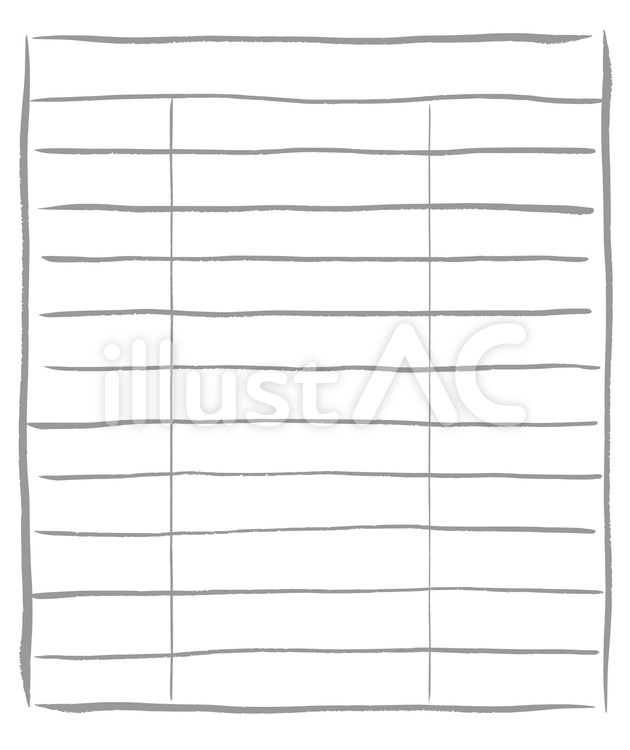罫線・表｜手描き・筆書き 筆,筆字,筆文字のイラスト素材