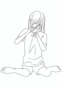 Illustration, list cut, self wound, trouble, 