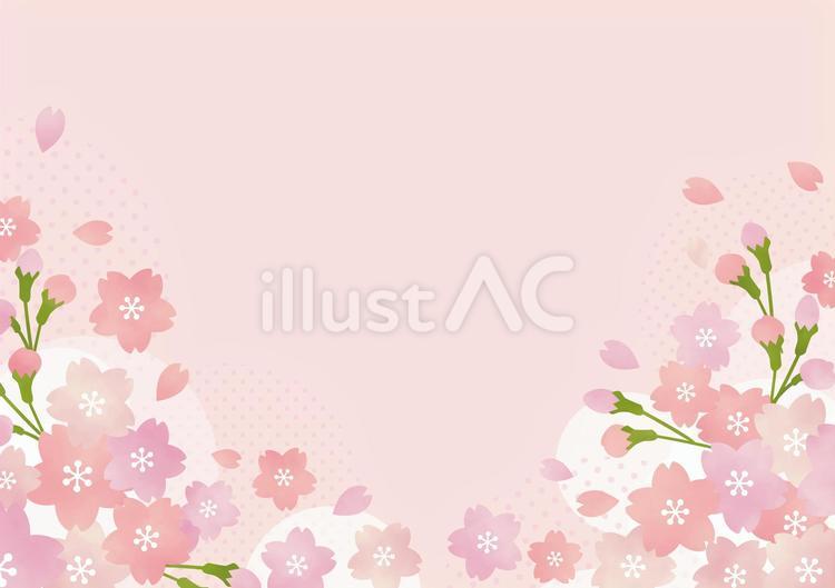 桜背景03 桜,春,ピンクのイラスト素材