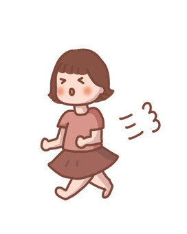 走り回る女の子 かけっこ,ジョギング,運動,女の子,忙しいのイラスト素材