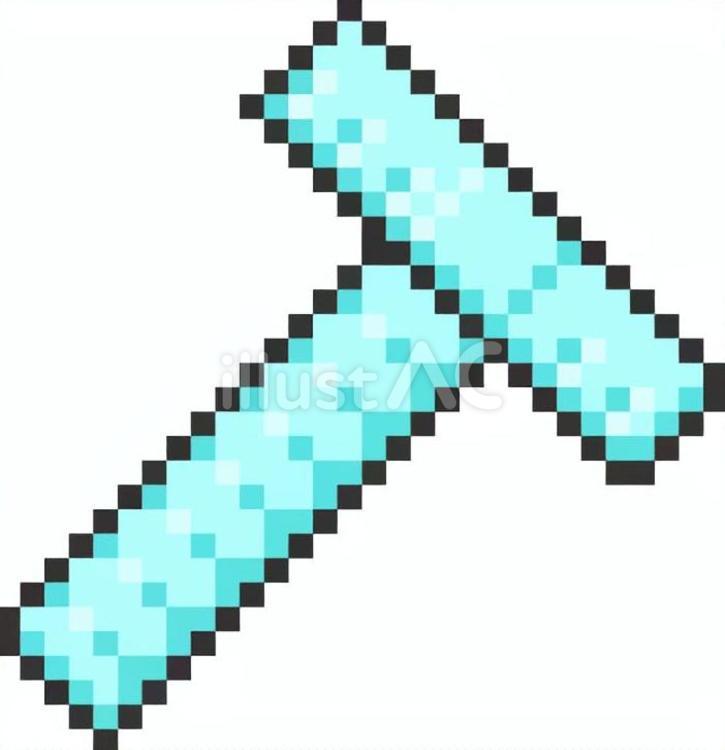 ドット絵の青のT型定規です。 ドット絵,t定規,シンプルのイラスト素材