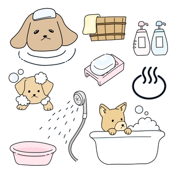 お風呂まとめ お風呂,風呂,温泉,湯気,ポカポカ,お湯,湯船,洗う,シャワー,体洗いのイラスト素材