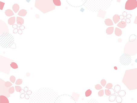 Geometric pattern spring cherry blossom background, cherry blossoms, spring, pop, JPG, PNG and AI