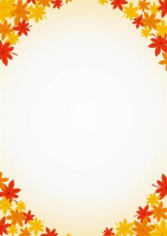 もみじが色づいた秋の紅葉フレーム2　縦 紅葉,背景,秋,縦,縦向き,縦型,もみじ,壁紙,フレーム,枠のイラスト素材
