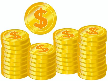 たくさんのステーブルコイン ステーブルコイン,暗号資産,仮想通貨,たくさん,積み上げる,コイン,資産,投資,運用,金色のイラスト素材