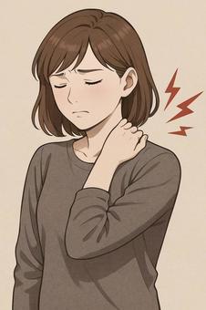 肩こりの女子