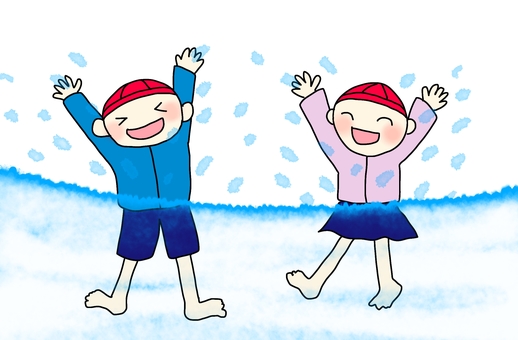 Splashing in the pool Children Color, JPG Splashing in the pool Children Color, havuz, başabaşa, oyna, JPG