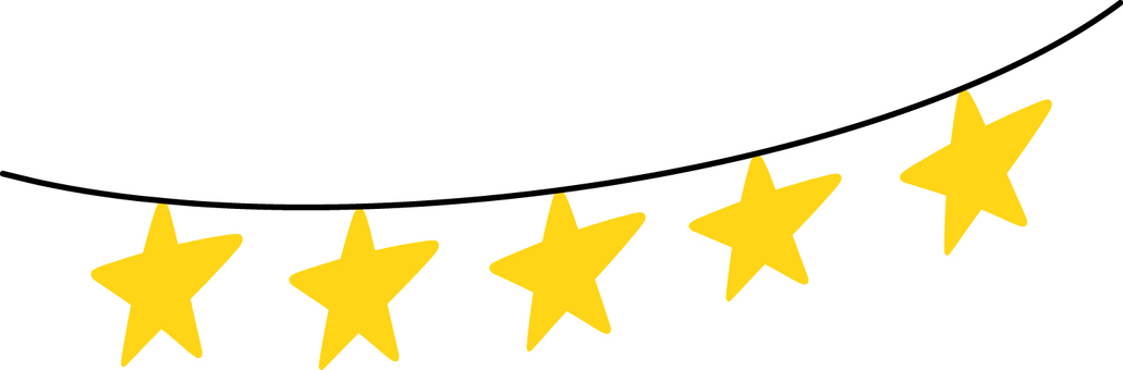 手書きの星のガーランド(色付き) 手書きの星のガーランド(色付き) 星,ガーランド,パーティー,行事,お祝い,イベント,飾り,装飾,ワンポイント,かわいいのイラスト素材