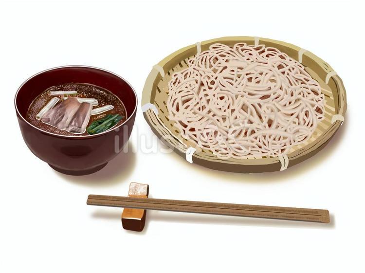 鴨汁の冷やしそば（2） 鴨汁,冷やし,そばのイラスト素材