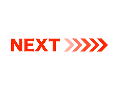 「NEXT」矢印ロゴ 次,ロゴ,矢印,未来,進む,続く,移動,遷移,右,連続のイラスト素材