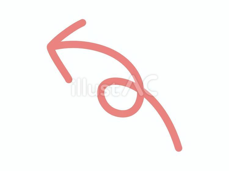 手書きの矢印6 矢印,やじるし,矢じるしのイラスト素材