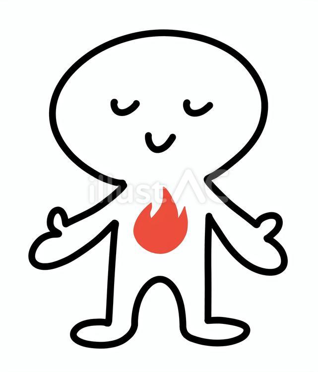 人間の代謝エネルギー　炎 代謝,エネルギー,赤のイラスト素材