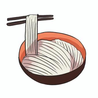 そうめん そうめん,素麺,ひやむぎ,冷や麦,麺類,麺,食事,料理,日本食,和食のイラスト素材
