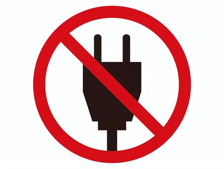 icon, outlet use prohibition, unauthorized use of the outlet is prohibited, prohibited mark, JPG and PNG