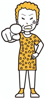  大阪のおばちゃん(黄)-121-全身