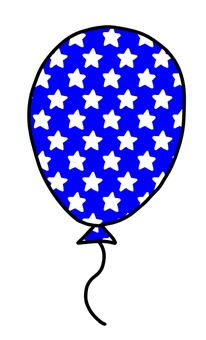 星パターンの風船青